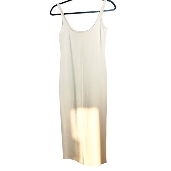 Sexy Stretch Tan Tank Bodycon Dress Vaction Beach Brunch Hot Size Medium - Picture 2 of 4